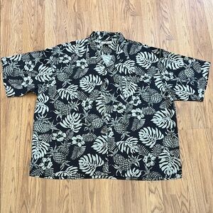 Tommy Bahama Shirt Button Down 100% Silk Size XXL